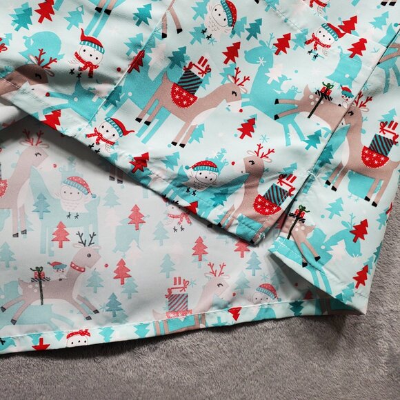 Divine Curves V-neck Top Reindeers and Owls Holiday Mint Green 2 Pckts Wmn Sz 3x - Picture 9 of 11